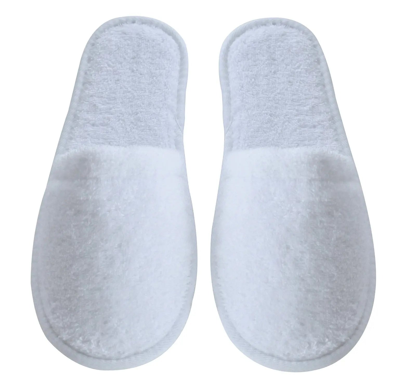 Custom hotel_disposable_slippers closed toe white terry hotel slippers for adults