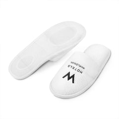 Pantuflas de hotel por mayor pantuflas de hotel slipper coral fleece logo hotel slippers with custom logo