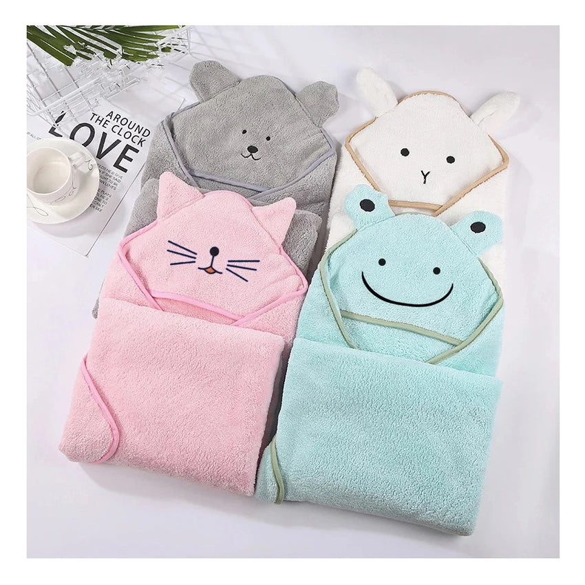 Baby Robe Cartoon Hoodies Cloak Girl Boys Sleepwear Bath Towels Kids Soft Bathrobe Pajamas  Costumes