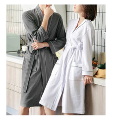 100 Cotton waffle bathrobe for hotel 5 star hotel bath robe