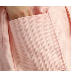 Premium quality luxury hotel 100% cotton mens and women bathrobe wholesale waffle bathrobe