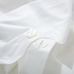 Cotton pure white hotel linen 4 piece set 80S bedding pure cotton satin luxury hotel 4 piece set