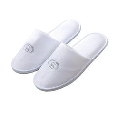 Pantuflas de hotel por mayor pantuflas de hotel slipper coral fleece logo hotel slippers with custom logo