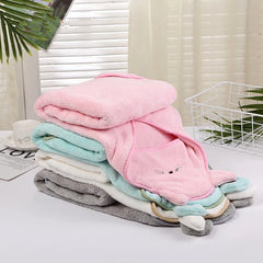 Baby Robe Cartoon Hoodies Cloak Girl Boys Sleepwear Bath Towels Kids Soft Bathrobe Pajamas  Costumes