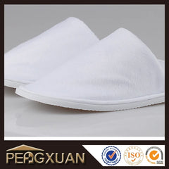 Custom hotel_disposable_slippers closed toe white terry hotel slippers for adults