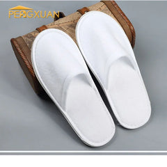 Factory Wholesale hausschuhe hotel logo print hotel slippers washable cotton grey hotel bedroom slippers colour