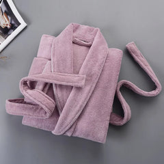 Custom Multisize Jacquard Flannel Bathrobes For Man Or Women Hilton Hotel Shower Spa 100% Polyester Coral Fleece Bathrobe