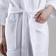 Hotel Linen Factory wholesale hotel waffle bathrobe 100% cotton for spa resorts