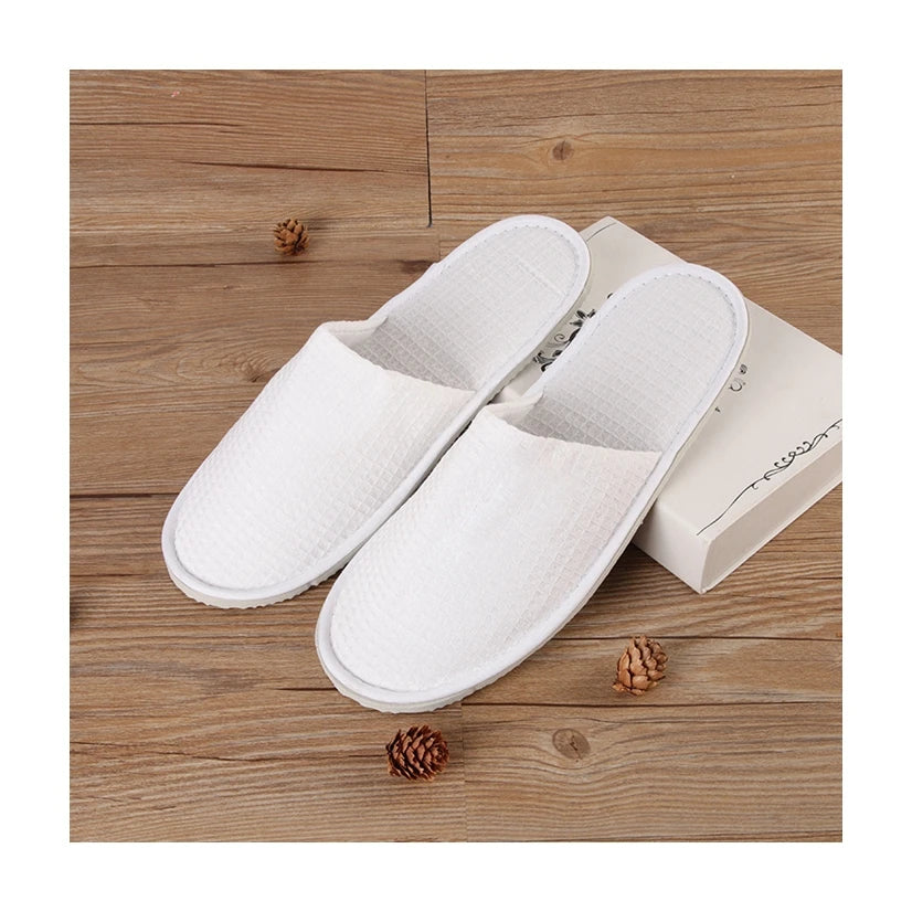 Wholesale customized For hotel disposable house spa splippers Washable Waffle Disposable Hotel Slippers