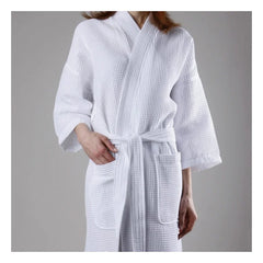 Premium quality luxury hotel 100% cotton mens and women bathrobe wholesale waffle bathrobe